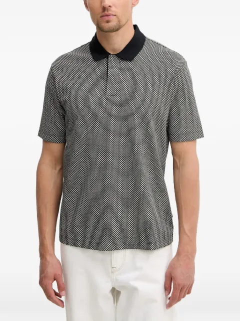 Armani Exchange geometric-print polo shirt Black XM000736AF1