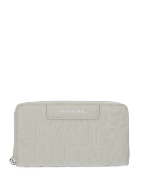 Armani Exchange logo-embossed zip-around wallet Grey XW001606AF15774