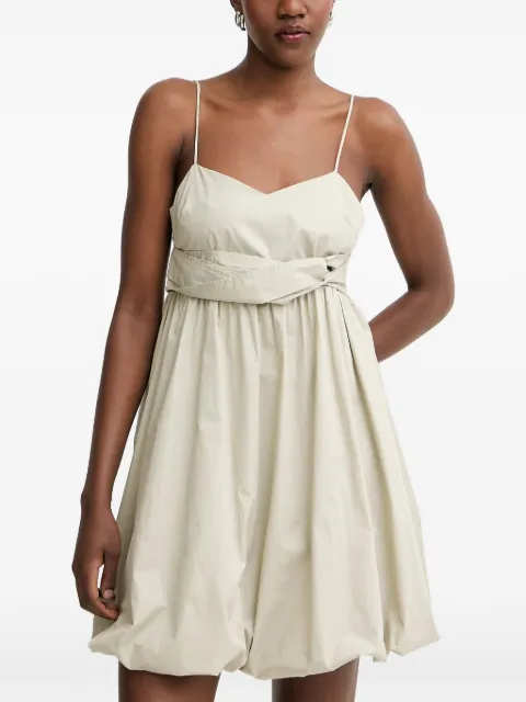 Armani Exchange twist-detail bubble-hem mini dress Neutrals XW001968AF18862