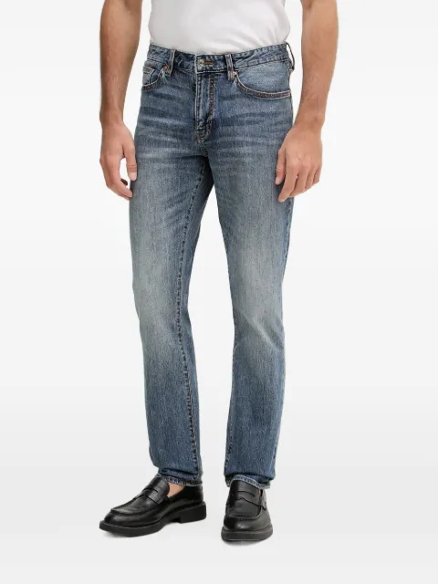 Armani Exchange whiskering-effect jeans Blue XM000070AF2