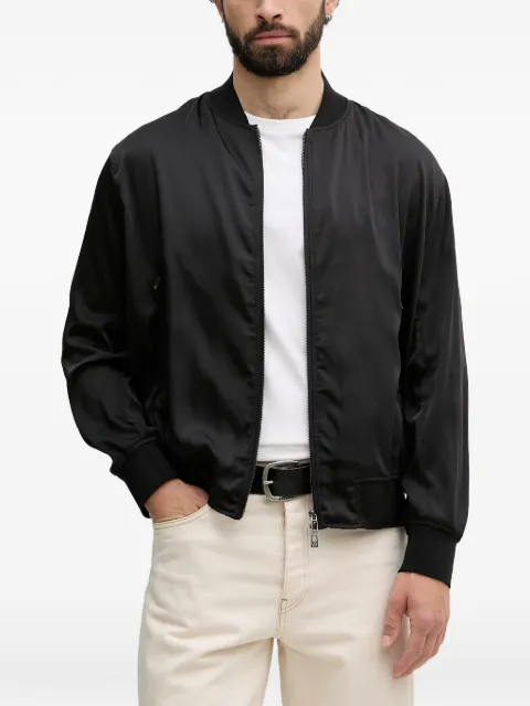 Armani Exchange logo-embroidered bomber jacket Black XM002262AF13186