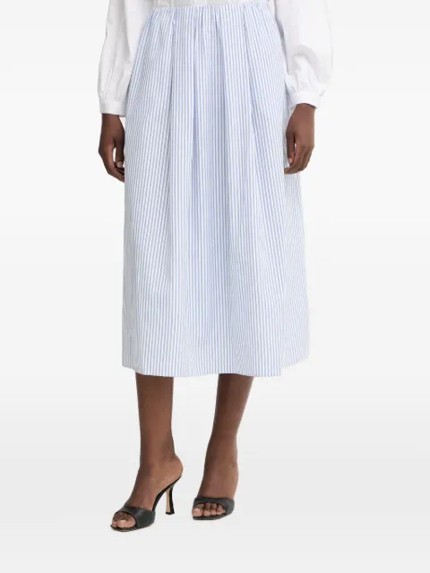 Armani Exchange vertical-stripe pleated skirt Blue XW002035AF21535