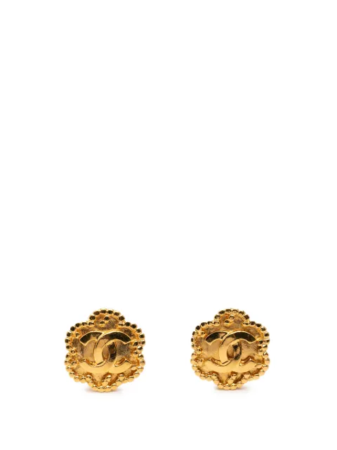 CHANEL Pre-Owned 1996 CC Gold Plated Flower Clip On Earrings costume earrings Gold B6T0BEXM9Q6QGWK1