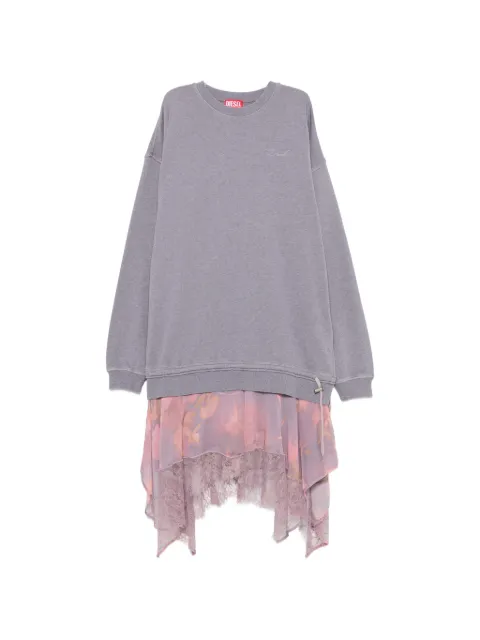 Diesel lace-trim midi dress Purple A222400SJBS