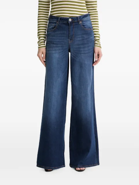 FRACOMINA wide-leg whiskered jeans Blue FP25WV3015D46002