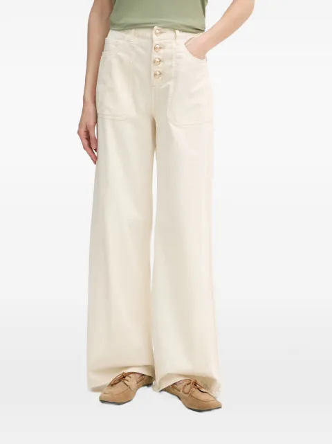 Gaudi button-fastening wide-leg jeans Neutrals 611BD25013