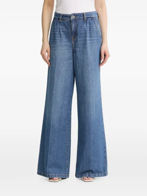 FRACOMINA pleated wide-leg jeans Blue FP25WV3016D41993