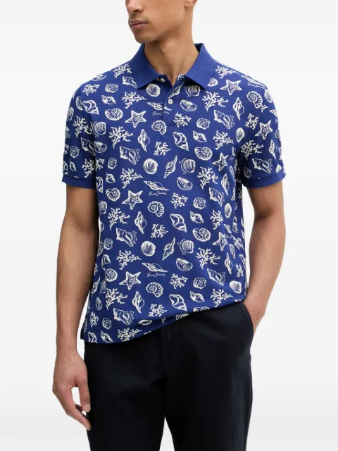 Gant seashell-print polo shirt Blue 2014109