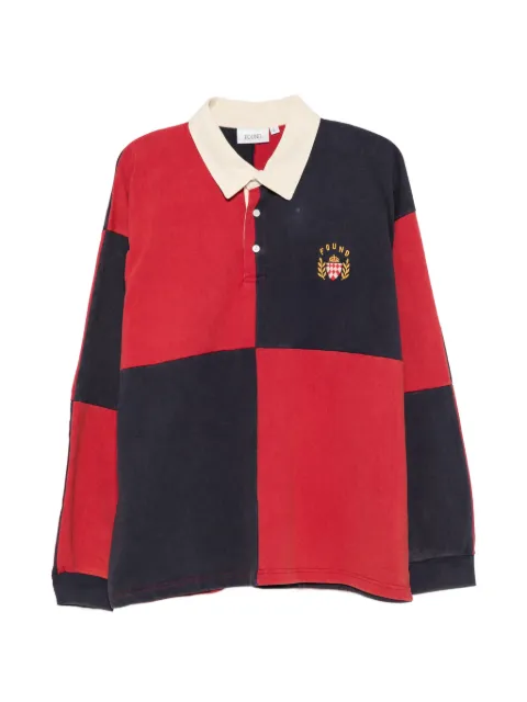 FOUND colour-block logo-embroidered polo shirt Red FOPF26TT170126587