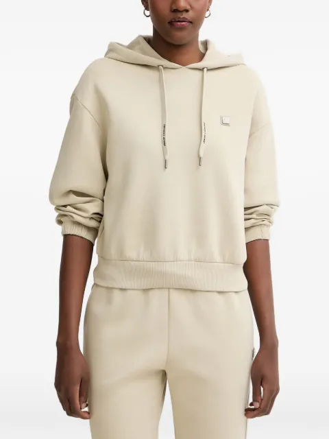 Armani Exchange logo-patch hoodie Neutrals XW002217AF10818