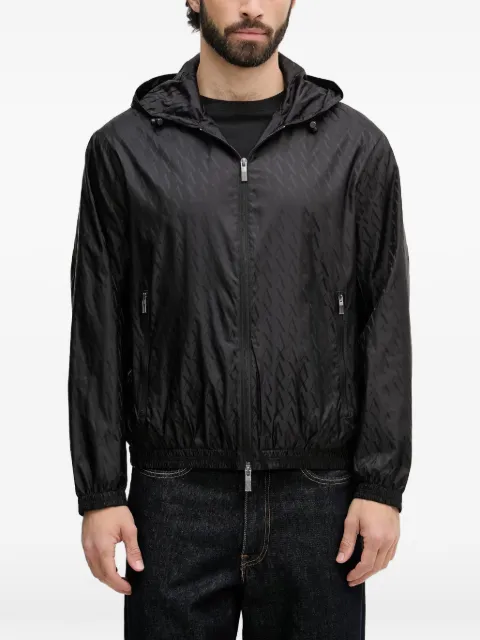 Armani Exchange logo-monogram hooded lightweight jacket Black XM001582AF16628