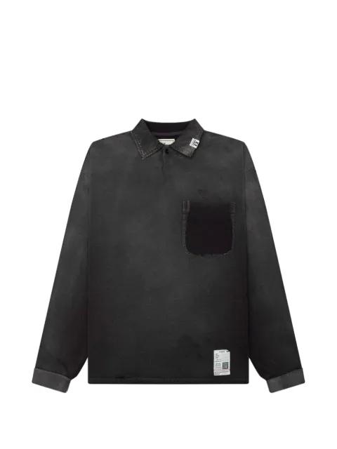 Maison MIHARA YASUHIRO Sun Faded L/S polo shirt Black J16LT801BLK