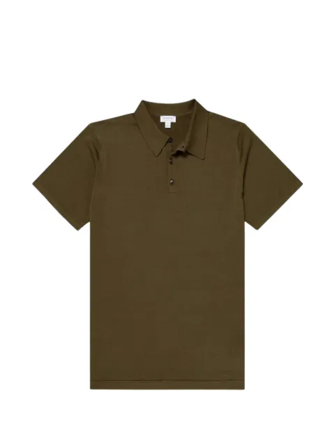 Sunspel cotton short-sleeve polo shirt Green MPOL8090GNIZ