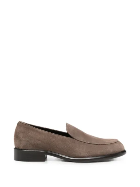 KHAITE suede slip-on loafers Brown F4060991