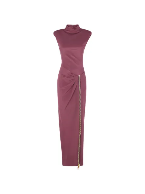 Balmain ruched zip-detail dress Purple FF0RP900JL05