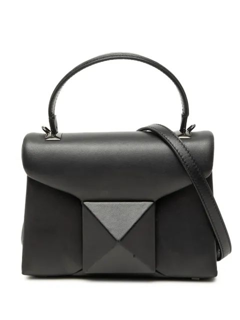 Valentino Garavani Pre-Owned 2018-2026 Mini Leather One Stud Top Handle Bag satchel Black 40D1BS97GLJCIAZF