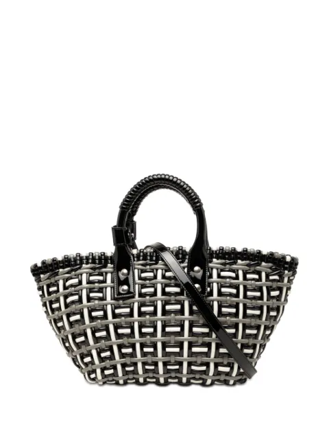 Balenciaga Pre-Owned 2022 Faux Leather Bistro Basket Bag XS satchel Grey EWFS2MVRJLQXURUE