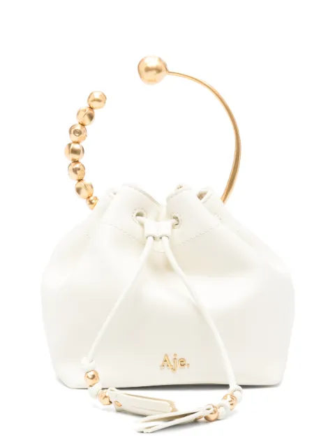 Aje Ceremonia mini bucket bag White 26SU6802