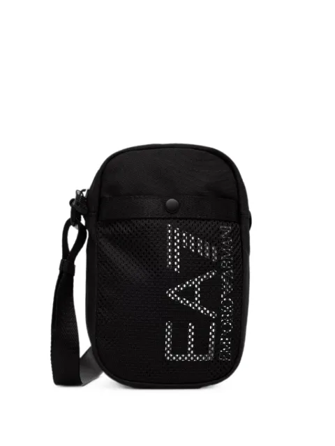 Ea7 Emporio Armani logo-print mesh-panel belt bag Black 7X000633AF23097