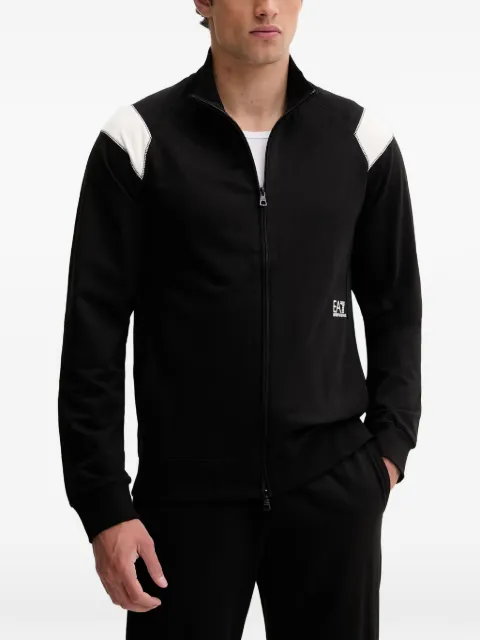 Ea7 Emporio Armani contrast-panel zip-up tracksuit Black 7M001281AF12681