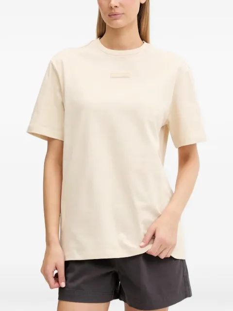 Ea7 Emporio Armani floral-print logo-plaque T-shirt Neutrals 7W000999AF12957