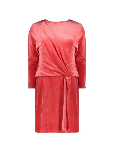 Alberta Ferretti draped velvet mini dress Red A04022823