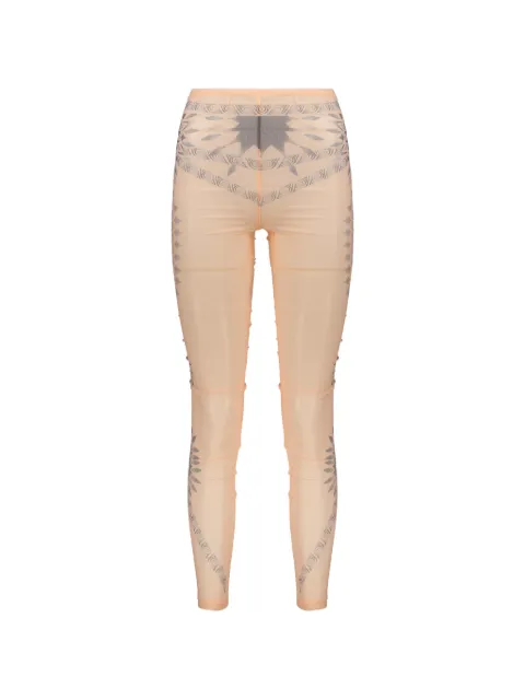 Alberta Ferretti geometric-print regular-length leggings Neutrals A03072821