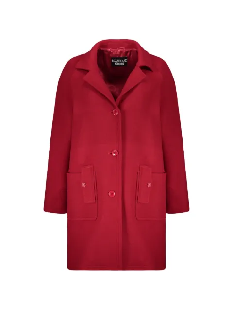 Boutique Moschino button-fastening patch-pocket coat Red T06026120