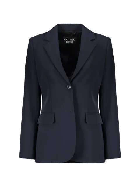 Boutique Moschino single-breasted notched-lapel blazer Blue T05105824
