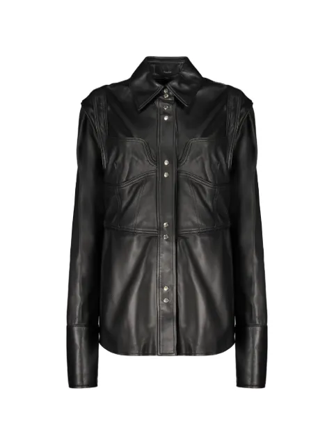 Ellery panelled calf leather shirt Black ELPF20TO00000024