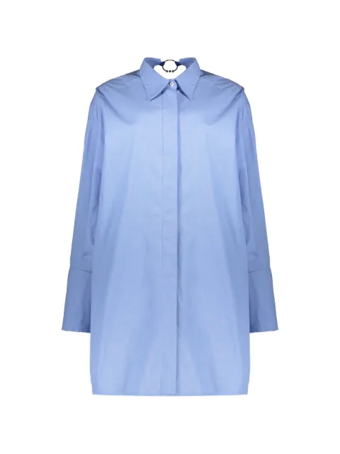 Ellery ring-detail long-sleeve shirt Blue 20301046675
