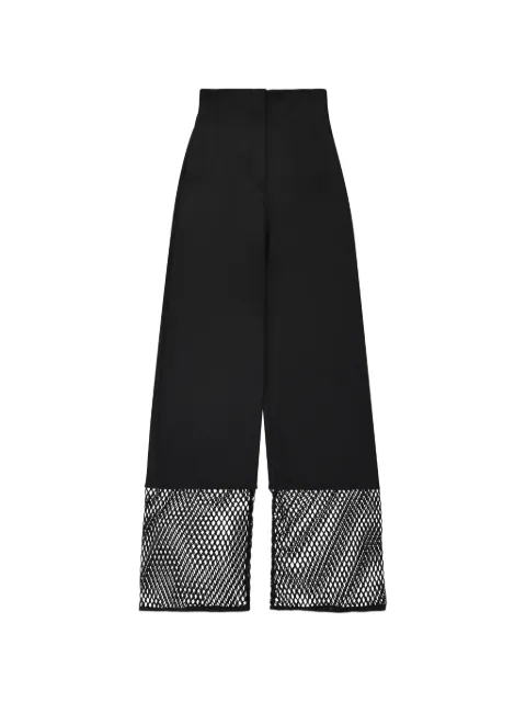 Ellery mesh-panel high-waisted trousers Black 30396200999