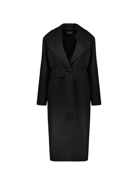 Boutique Moschino belted wide-collar coat Black T06016120
