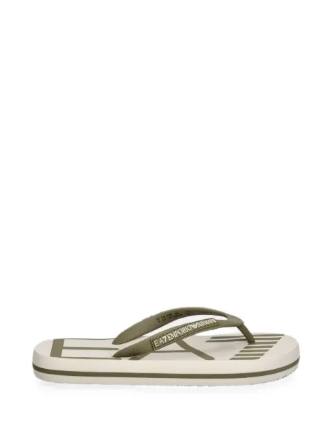 Ea7 Emporio Armani logo-lettering flip-flops Neutrals 7X000659AF22188