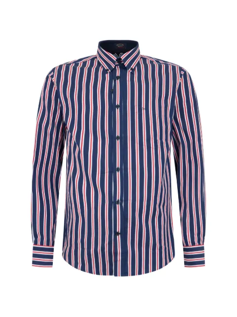 Paul & Shark vertical-stripe long-sleeve shirt Blue P20P3236SFO