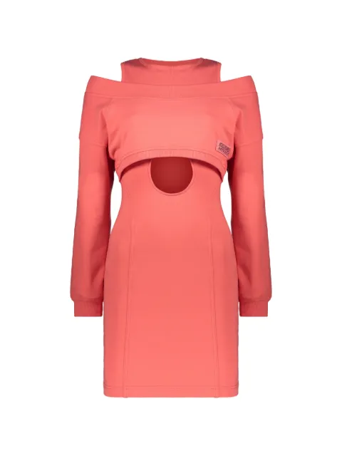 Alberta Ferretti cut-out layered mini dress Orange A04042841