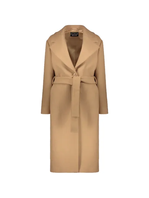 Boutique Moschino belted long-sleeve coat Neutrals T06016120