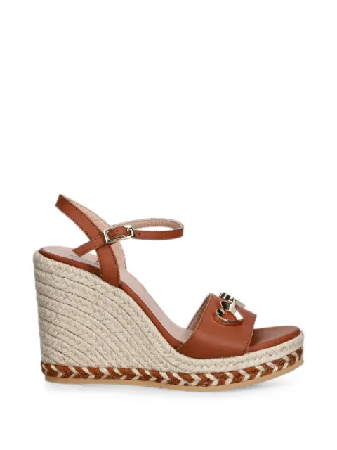 Love Moschino heart-motif wedge espadrilles Brown JA1615BI0OIA0