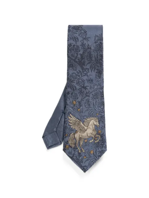 ETRO Pegaso jacquard-silk tie Blue MASA0001AQ12K