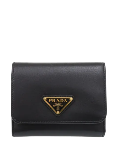 Prada Pre-Owned 2013-2026 City Calf Trifold Wallet small wallets Black FL8KN3Y3DLXV4H9G