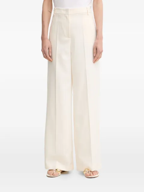 Patrizia Pepe chevron-pattern logo-plaque trousers Neutrals 2P1754A735