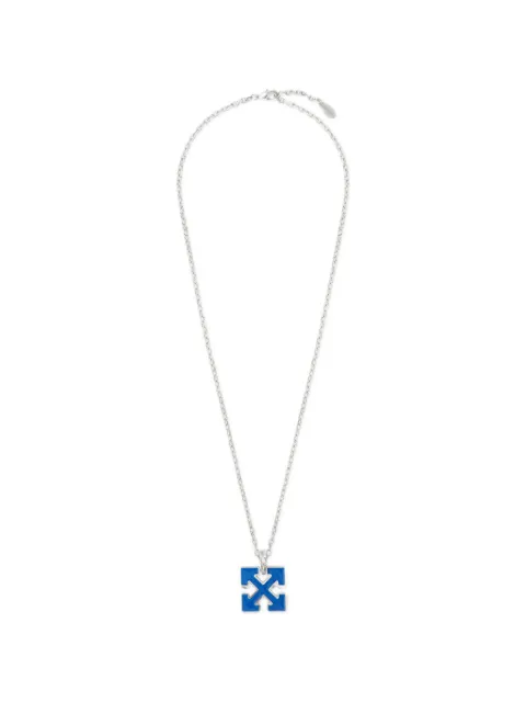 Off-White Enamel Arrow necklace Silver OMOB16BS26MET0017245