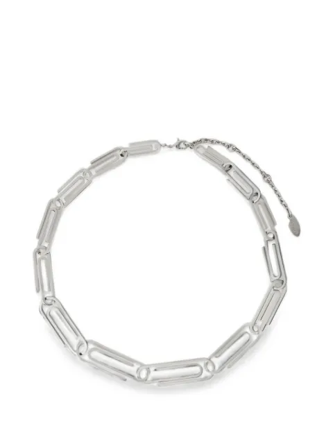Off-White paperclip-link chain necklace Silver OMOB16AS26MET0017200