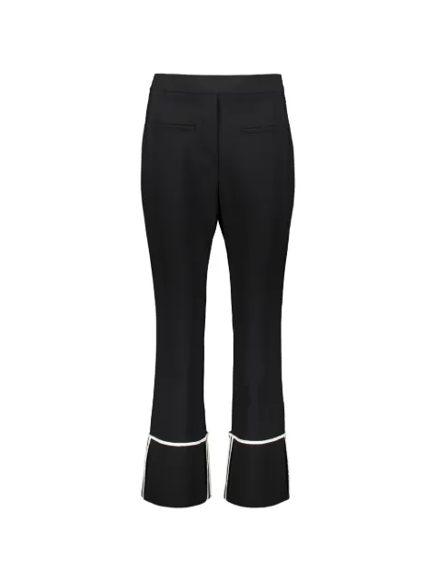 Ellery contrast-trim flared trousers Black 30421580999