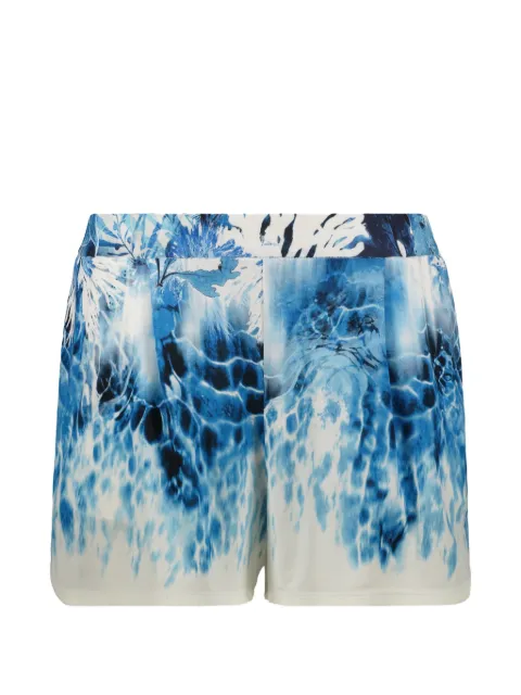 Alberta Ferretti printed silk shorts Blue A03012921
