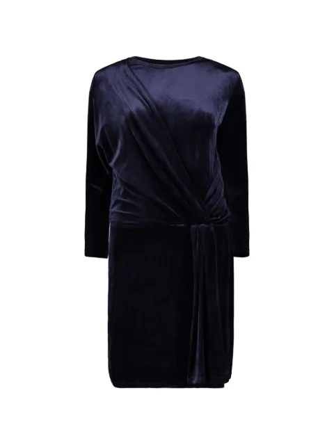 Alberta Ferretti draped long-sleeve mini dress Blue A04022823