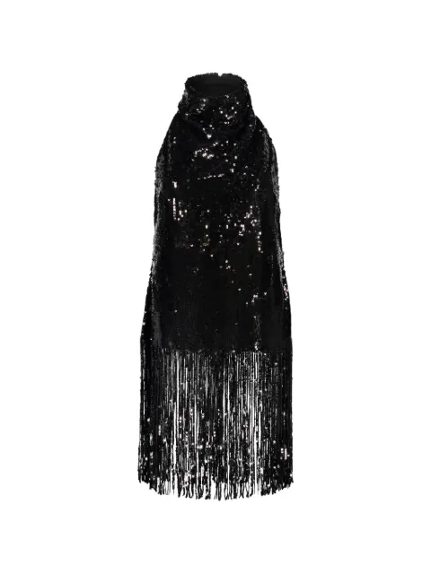 Ellery sequin-embellished fringed top Black 20396870999