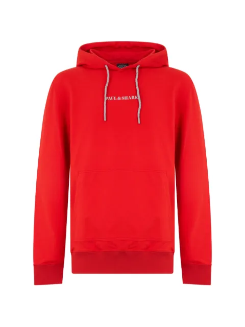 Paul & Shark logo-print drawstring hoodie Red 22411885