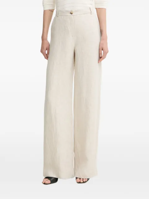 LUISA SPAGNOLI herringbone-pattern wide-leg trousers Neutrals 542900