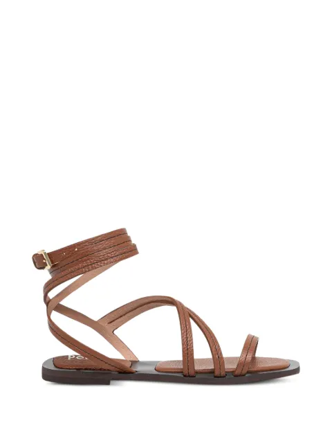 Pollini wrap-around leather sandals Brown SA16331G0O